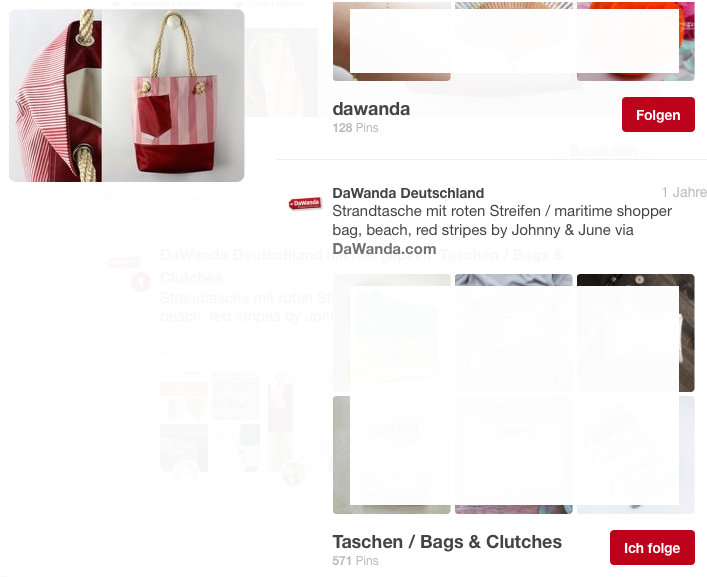 Unsere Strandtasche gepinnt von DaWanda Deutschland auf Pinterest