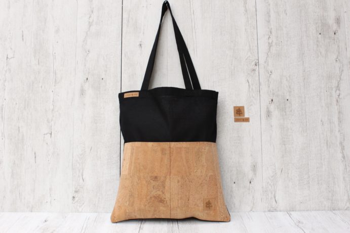 Shopper KORK schwarz sand