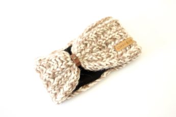 Stirnband taupe weiß