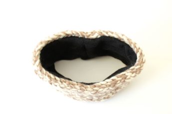 Stirnband taupe weiß
