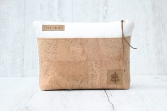 Kosmetiktasche weiß sand