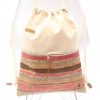 Rucksack Kork sand colored stripes