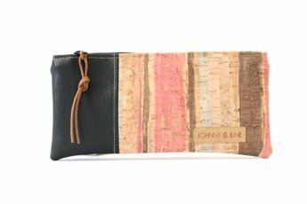 Handytasche mit Korkleder und Reißverschluss