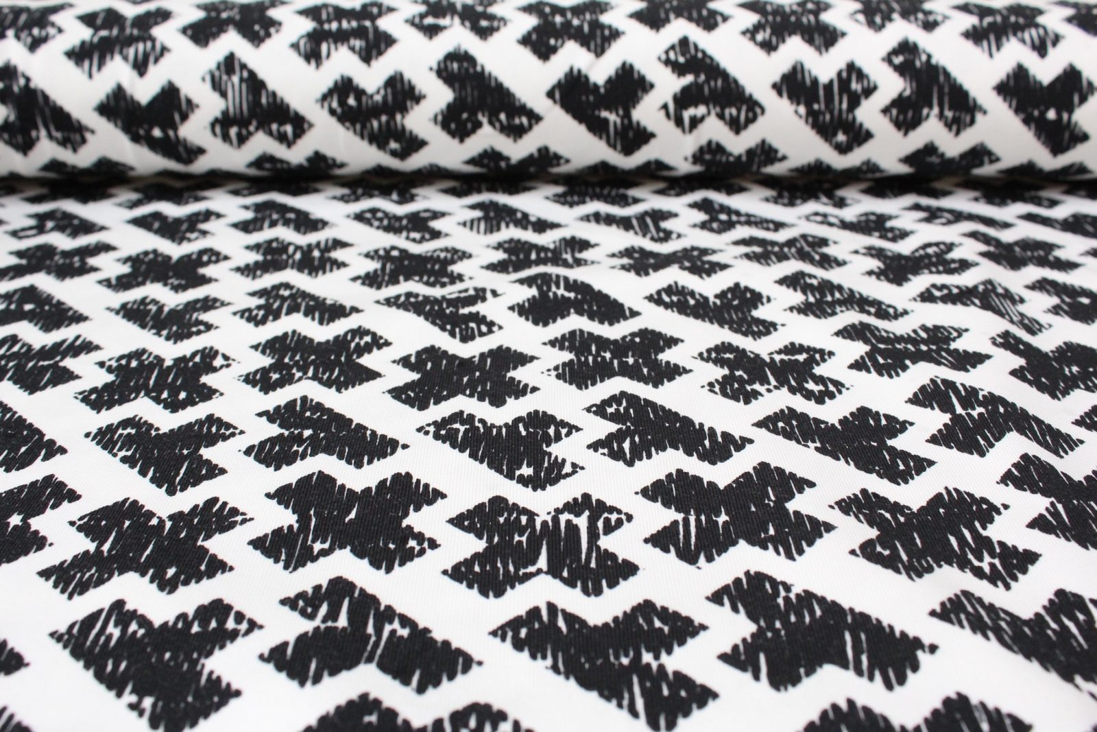 Jersey schwarz weiß OekoTex
