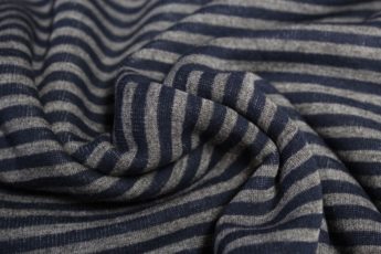 Sweatjersey gestreift grau blau