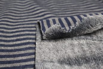 Sweatjersey gestreift grau blau