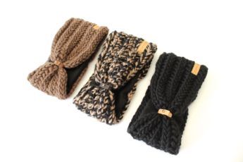 stirnband schwarz taupe