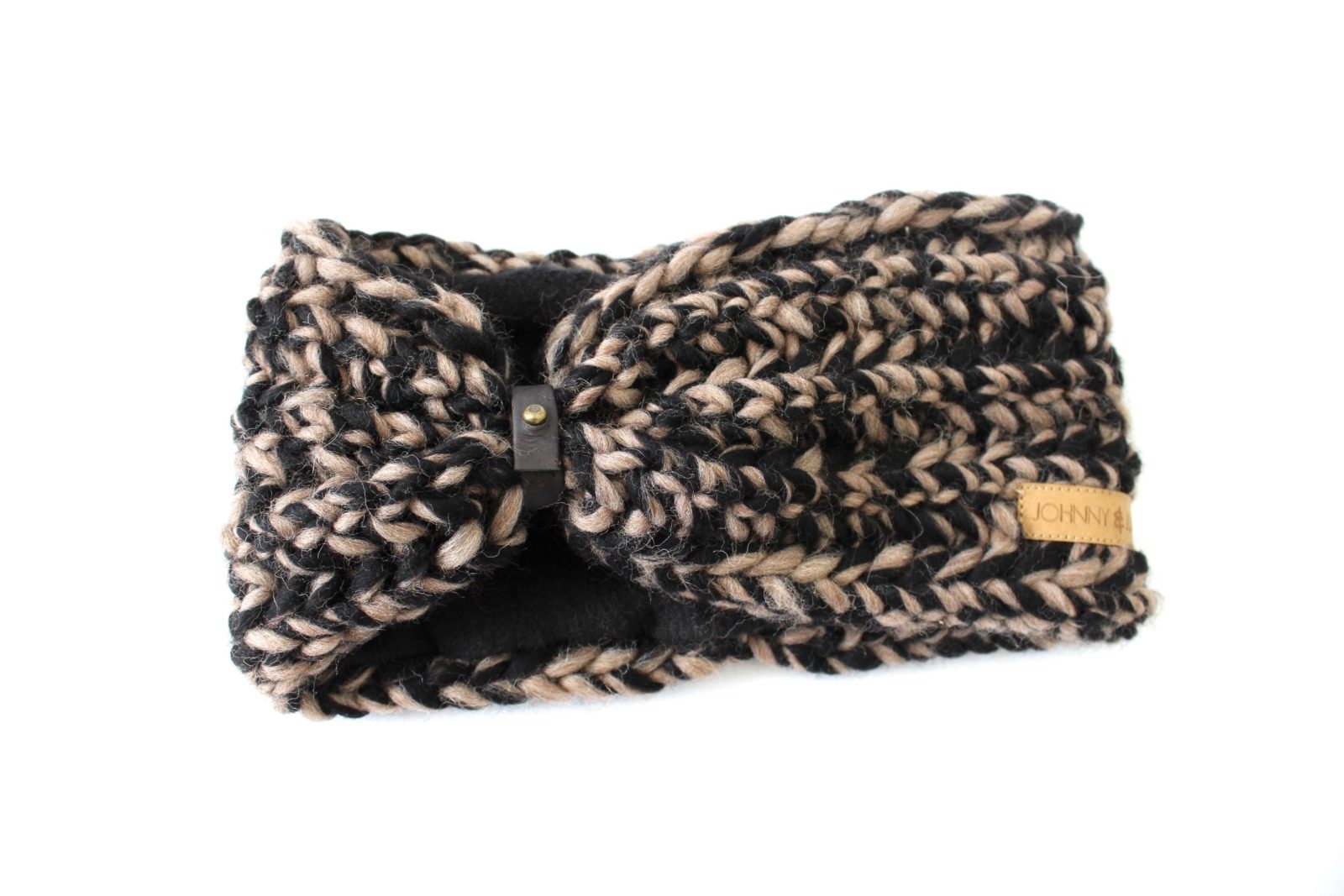 stirnband schwarz taupe