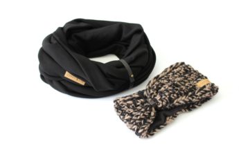 stirnband schwarz taupe