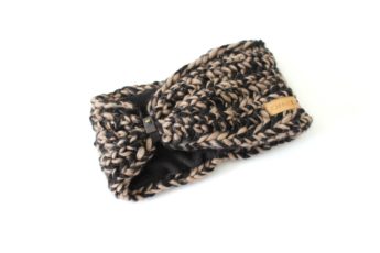 stirnband schwarz taupe