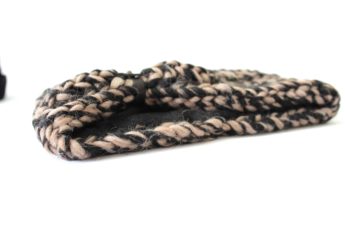 stirnband schwarz taupe