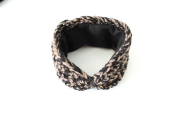 stirnband schwarz taupe