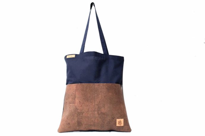 Jutebeutel KORK blau braun