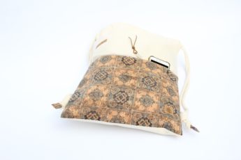 Turnbeutel Kork sand kariert