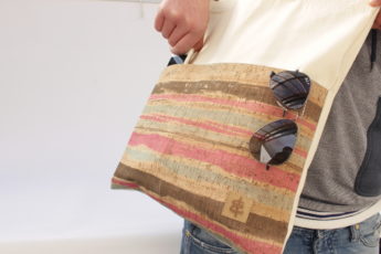 Jutebeutel BAGs sand colored stripes