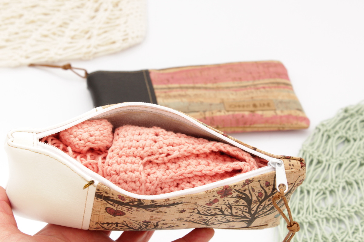 passende kleine tasche für das einkaufsnetz