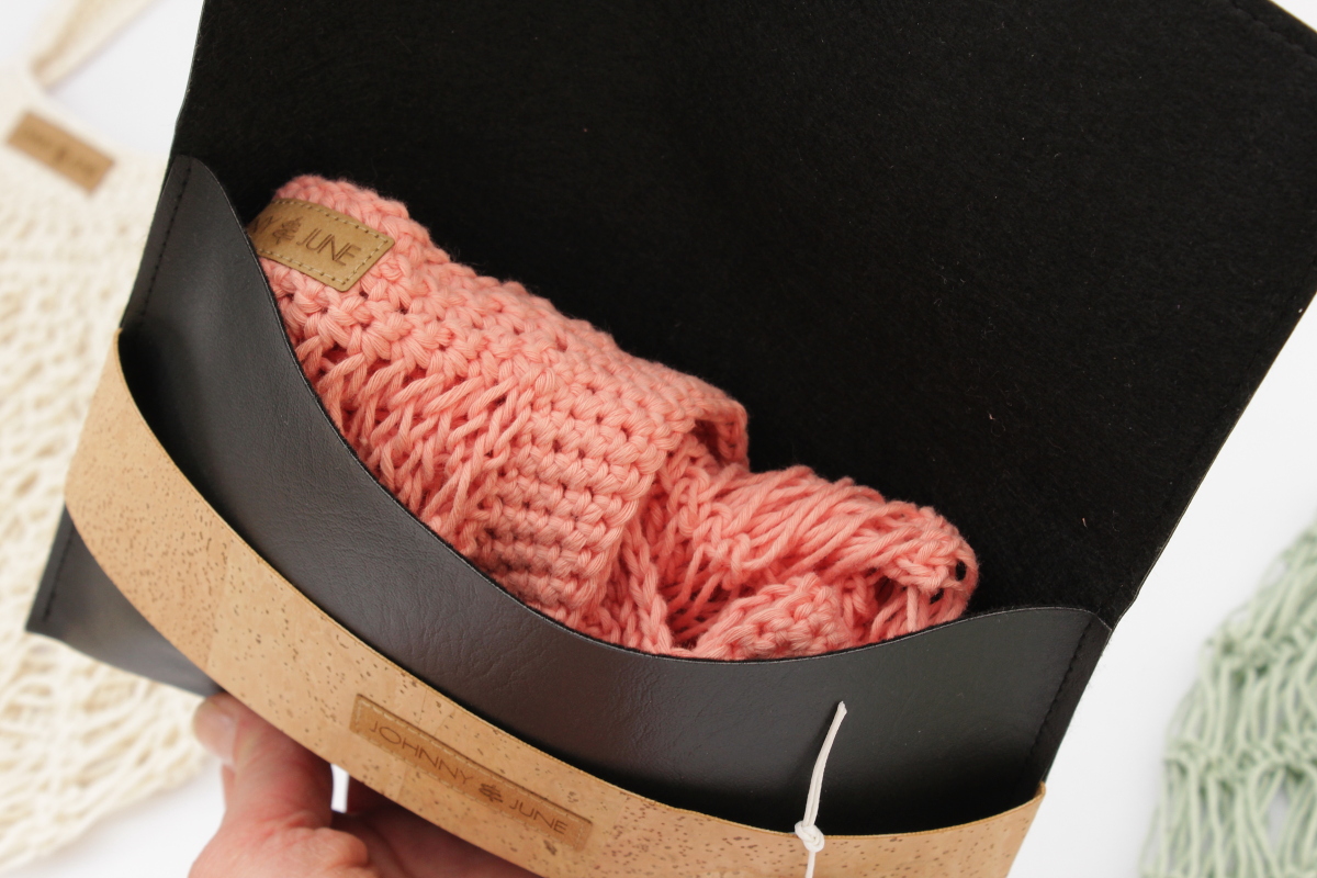 passende kleine tasche für das einkaufsnetz