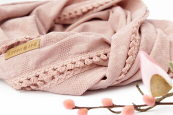 Tuch Schal rosa Blumen