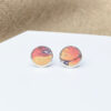 Ohrstecker flach bunt