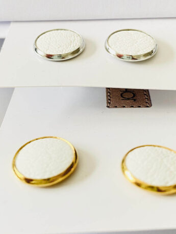 ohrring leder weiss silber