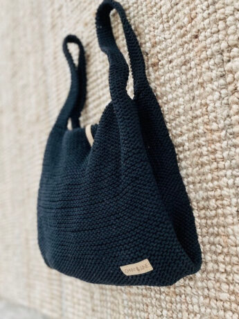 macramee tasche schwarz