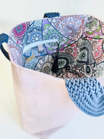 Beach bag Korkleder inside