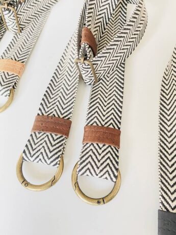 Taschenhenkel schwarz weiss braun