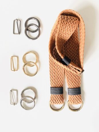 Taschenriemen cognac schwarz