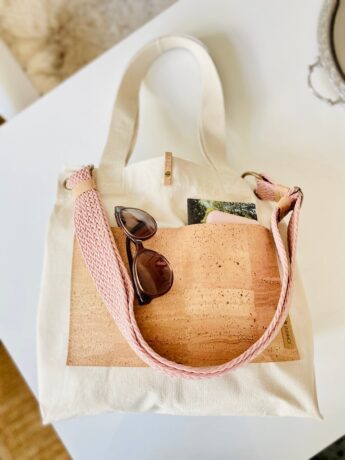 Vegane Tasche sand 2 Aussentaschen