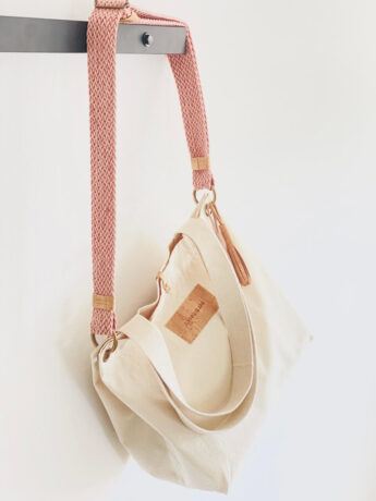 Vegane Tasche sand rosé Schultergurt