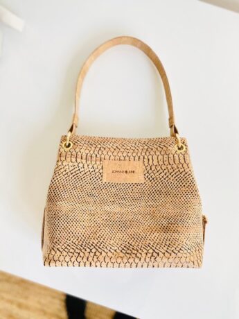 Handtasche mit Python-Print