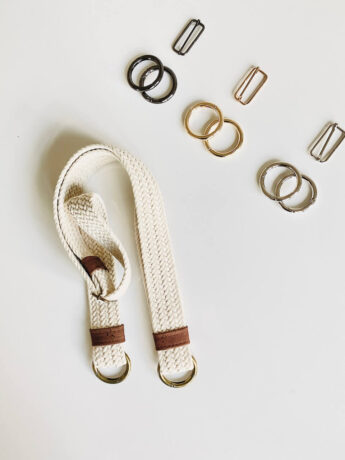 Schultergurt hell, Korkleder braun