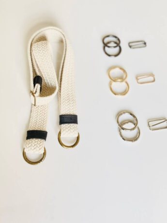 Schultergurt hell, Korkleder schwarz