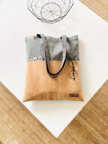 Tote Bag recycled materials in Grau